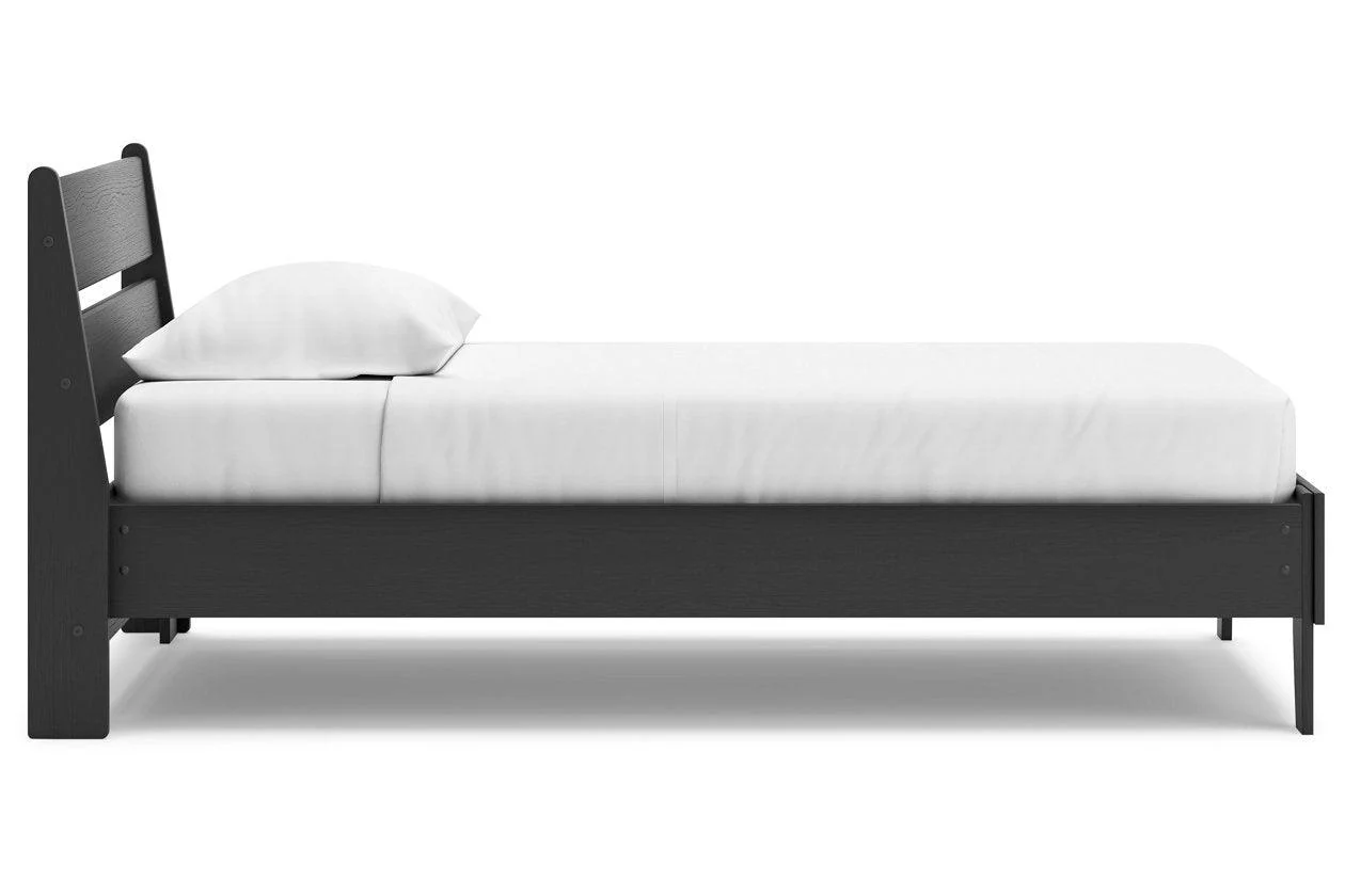 Socalle Black Twin Panel Platform Bed - Image 2