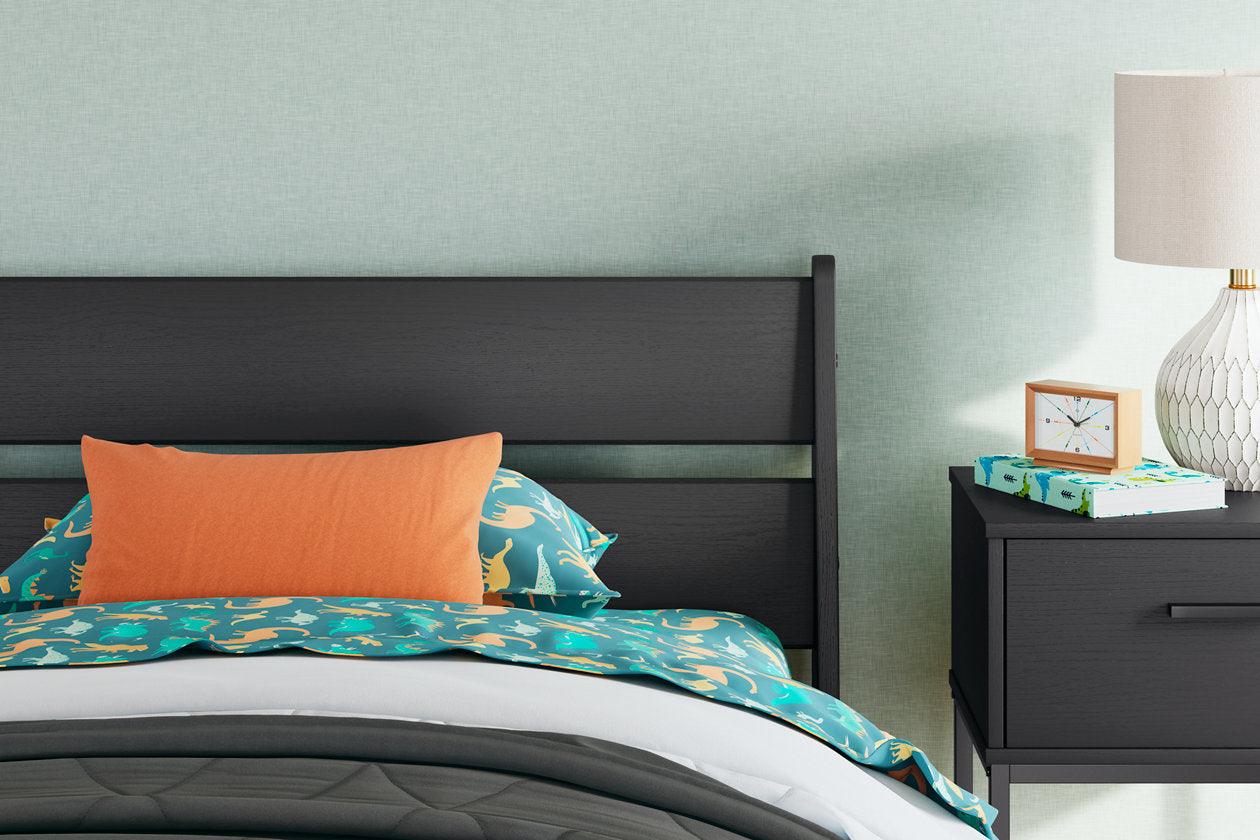 Socalle Black Twin Panel Platform Bed - Image 6