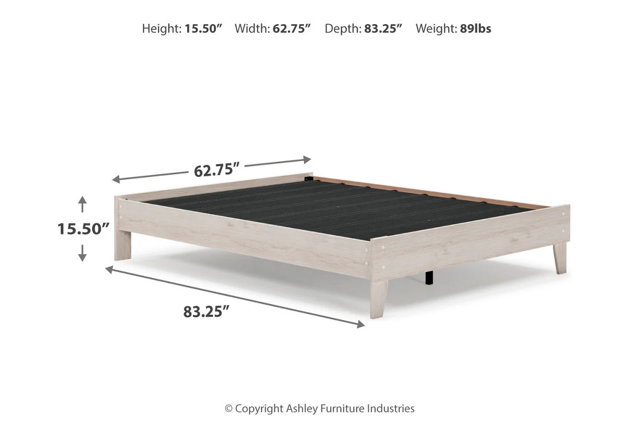 Socalle Light Natural Queen Platform Base Bed - Image 9