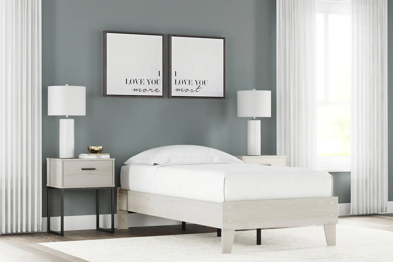 Socalle Light Natural Twin Platform Base Bed - Image 2