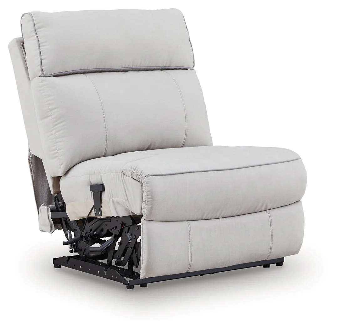 Social Pointe Pearl/Ash 5-Piece Reclining Sectional with Storage Consoles - Image 2