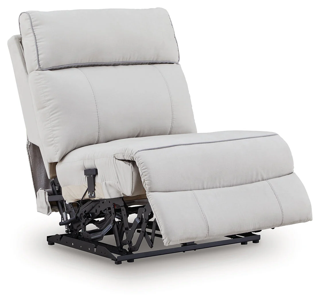 Social Pointe Pearl/Ash 5-Piece Reclining Sectional with Storage Consoles - Image 3