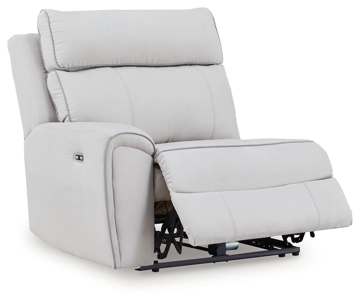 Social Pointe Pearl/Ash 5-Piece Reclining Sectional with Storage Consoles - Image 7
