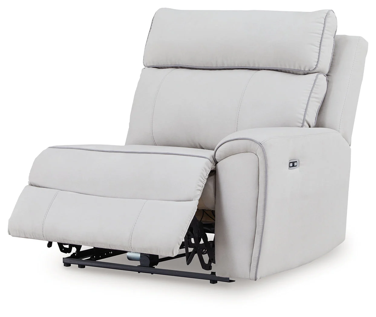 Social Pointe Pearl/Ash 5-Piece Reclining Sectional with Storage Consoles - Image 9