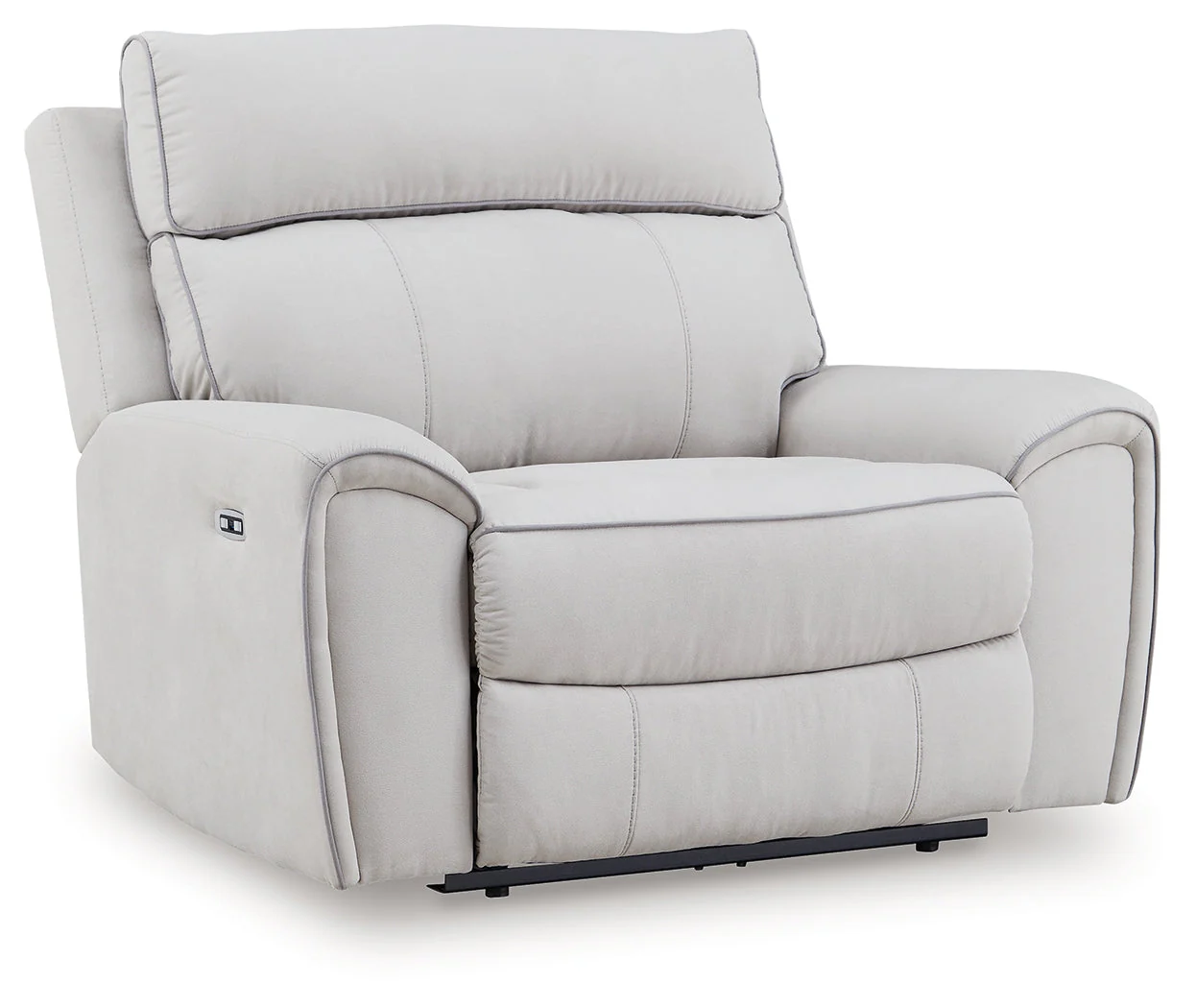 Social Pointe Pearl/Ash Dual Power Recliner with Adjustable Headrest - Image 2