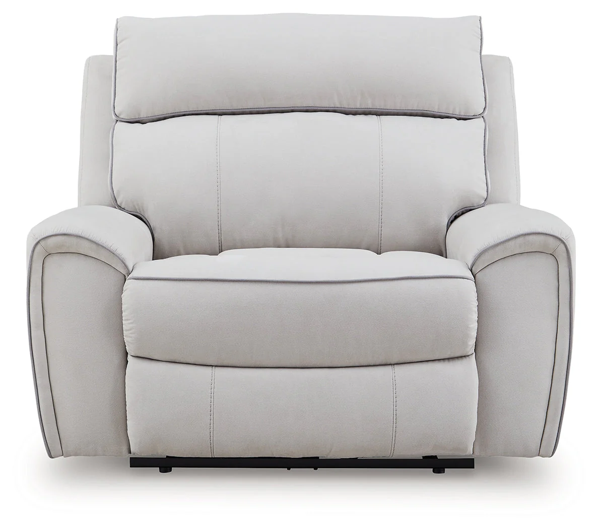 Social Pointe Pearl/Ash Dual Power Recliner with Adjustable Headrest - Image 4