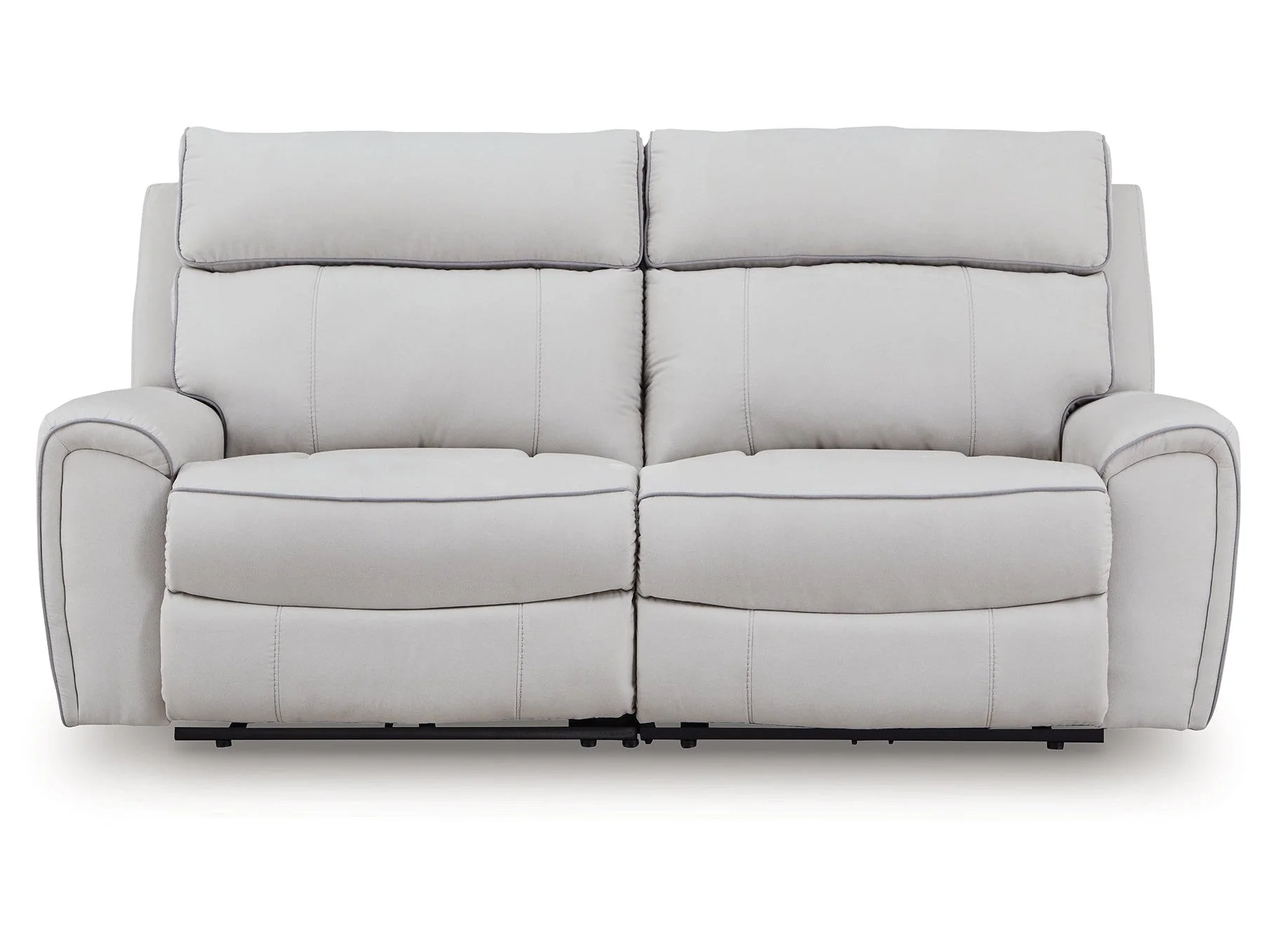 Social Pointe Pearl/Ash2-Piece Dual Power Reclining Modular Loveseat - Image 2