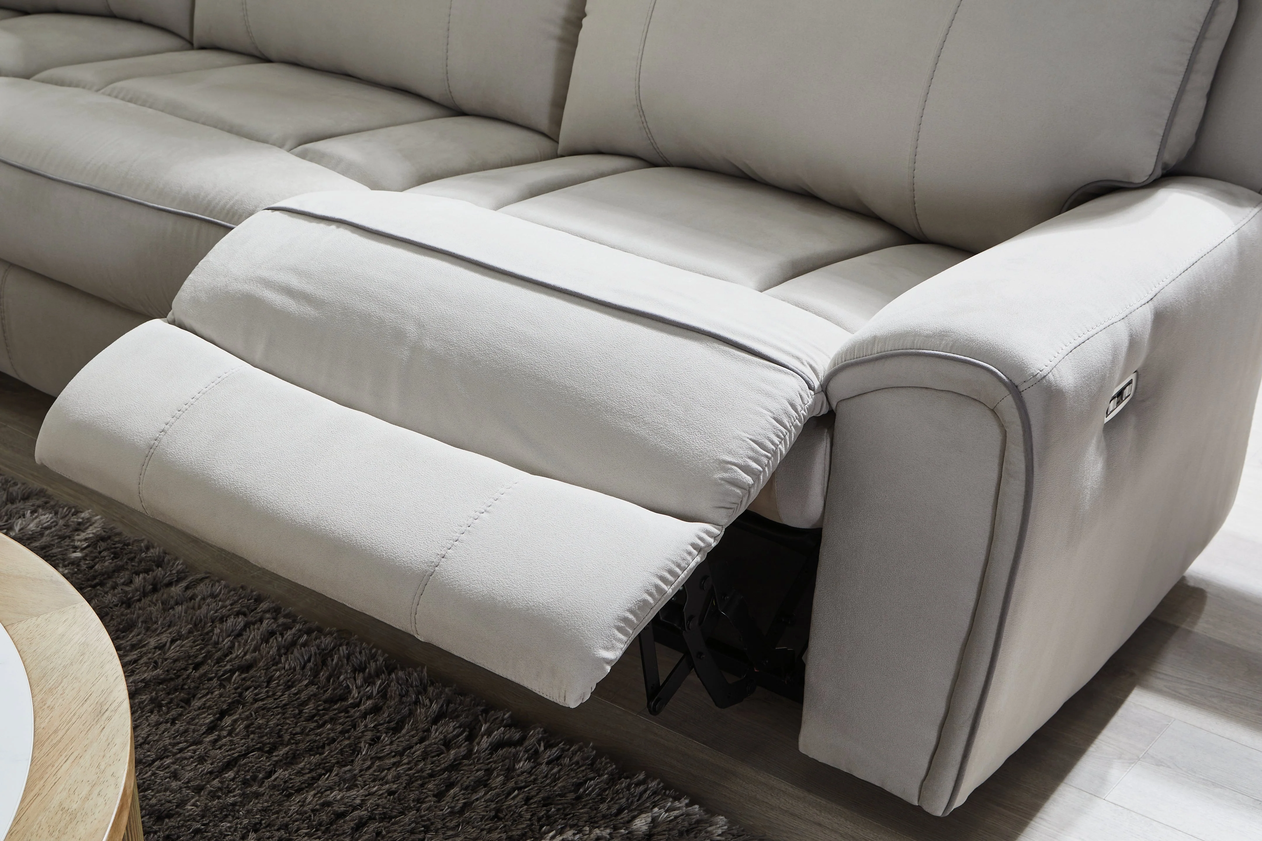 Social Pointe Pearl/Ash2-Piece Dual Power Reclining Modular Loveseat - Image 5