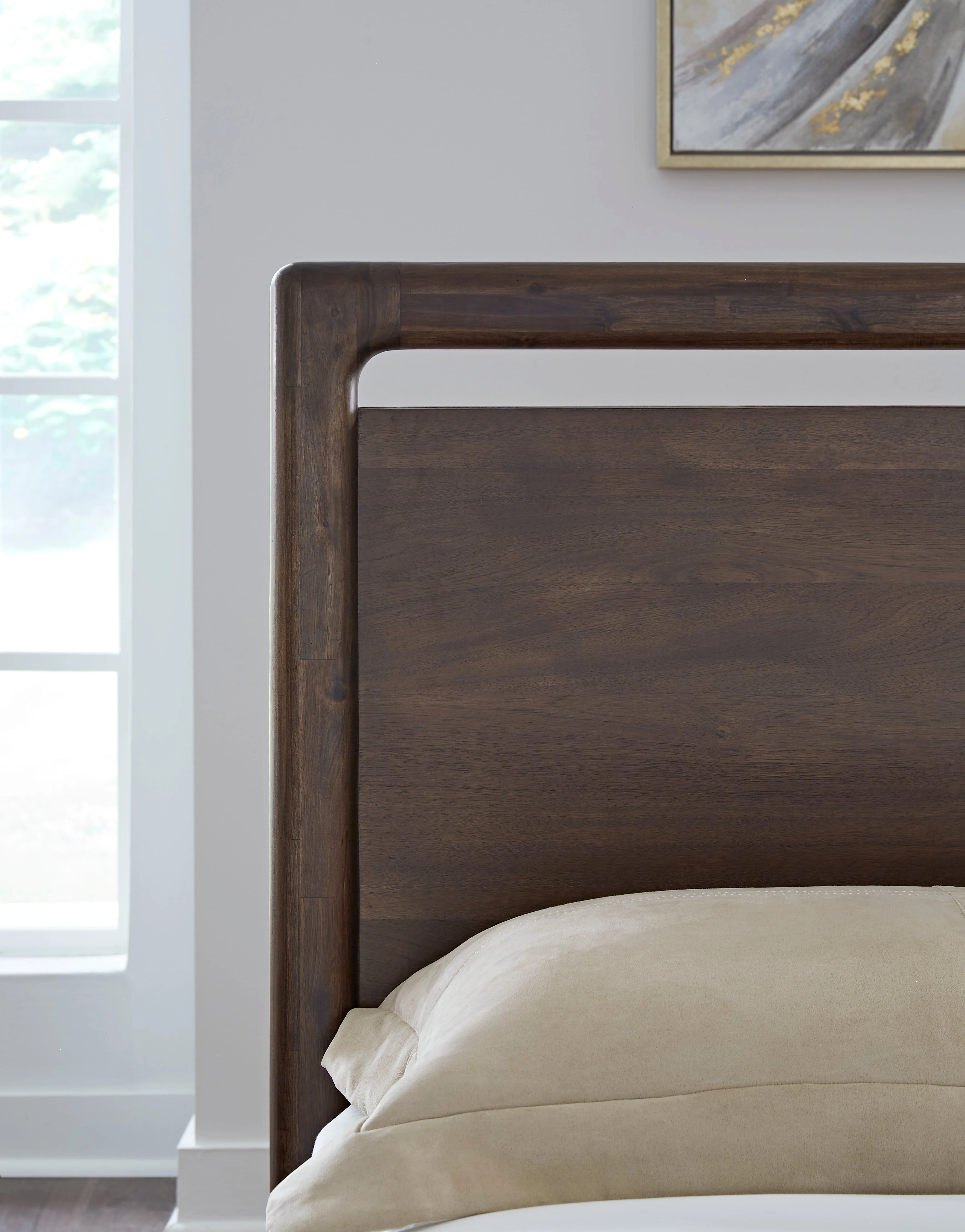 Sol Acacia Wood Queen Platform Bed in Brown Spice - Image 2