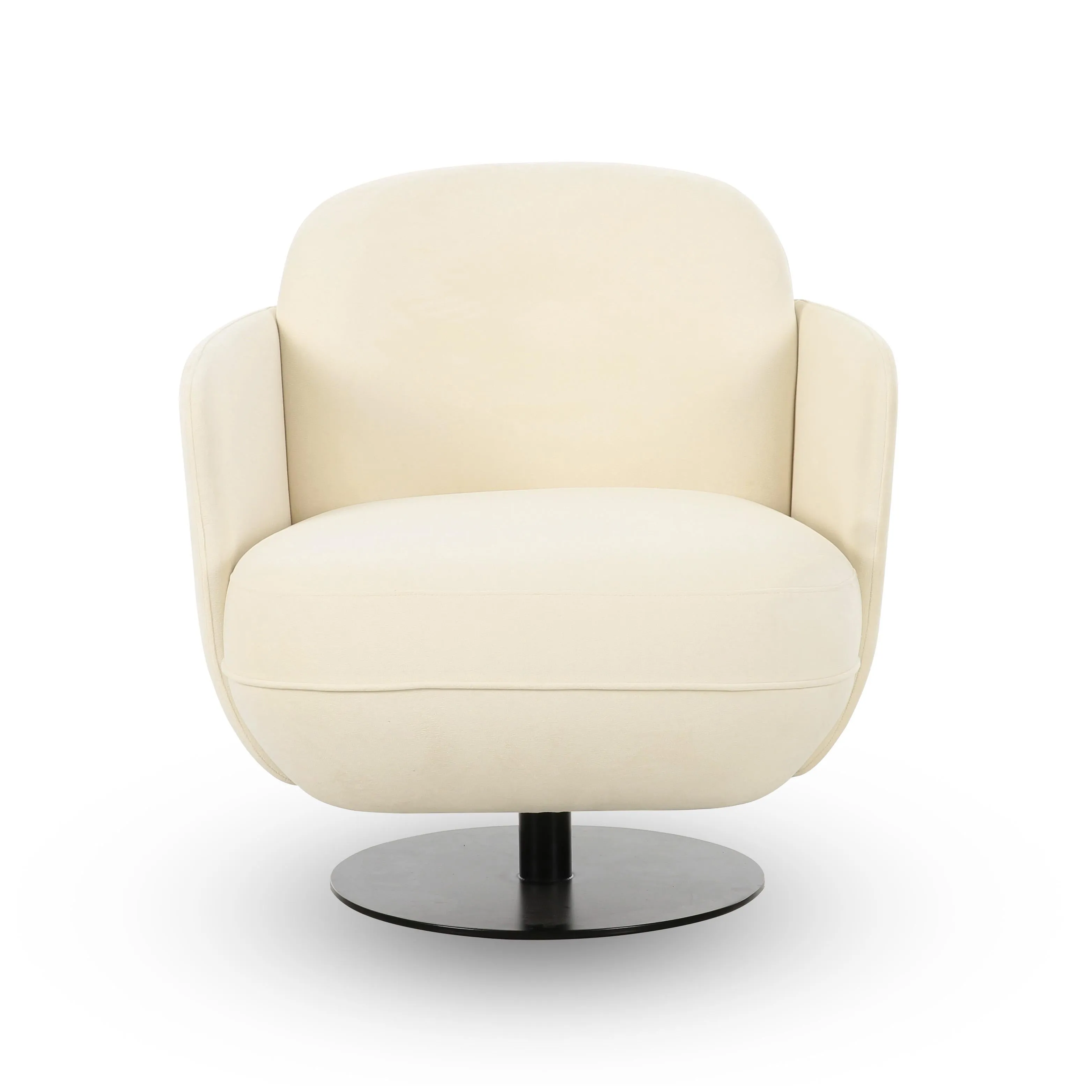 Solange Velvet Swivel Chair - Image 10