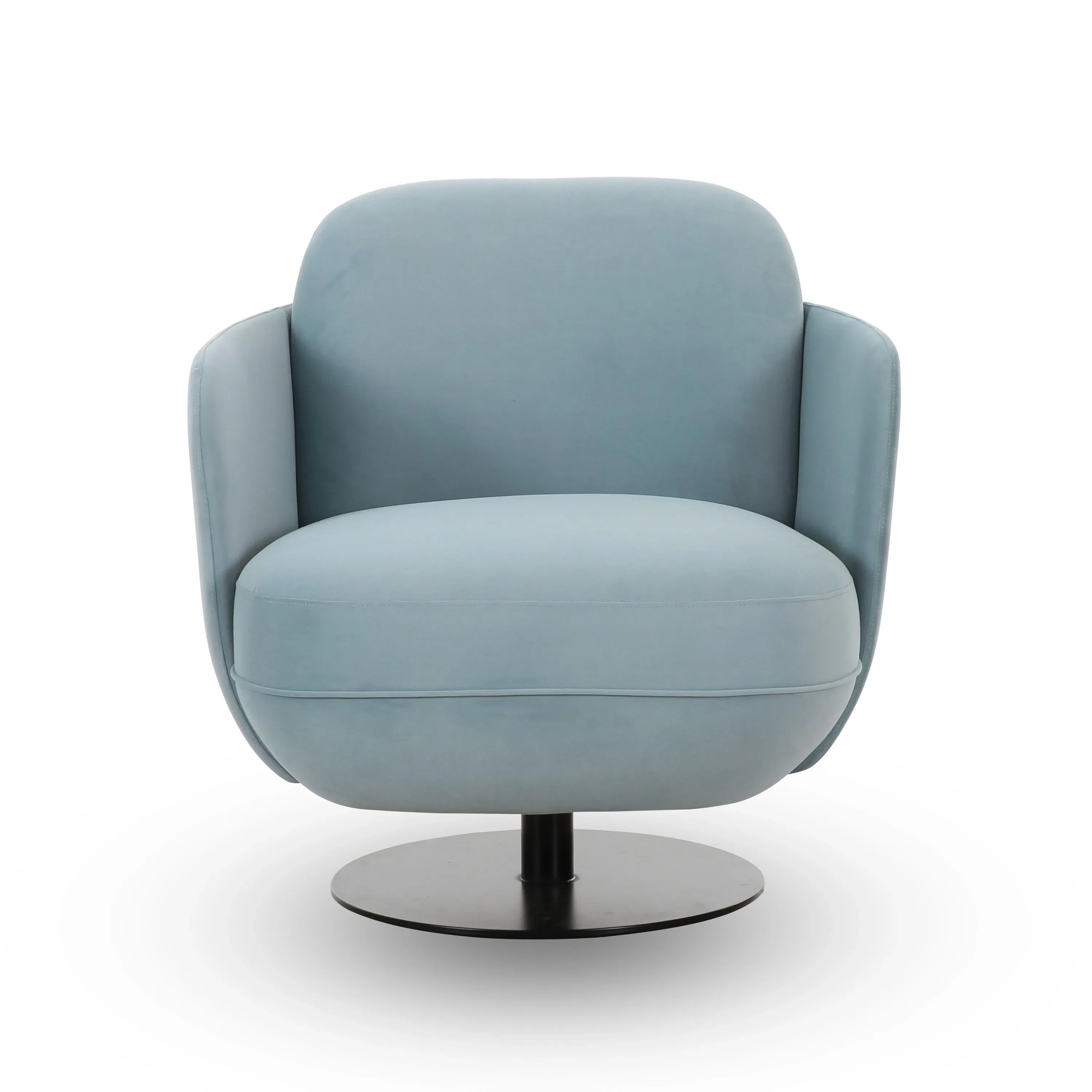 Solange Velvet Swivel Chair - Image 3