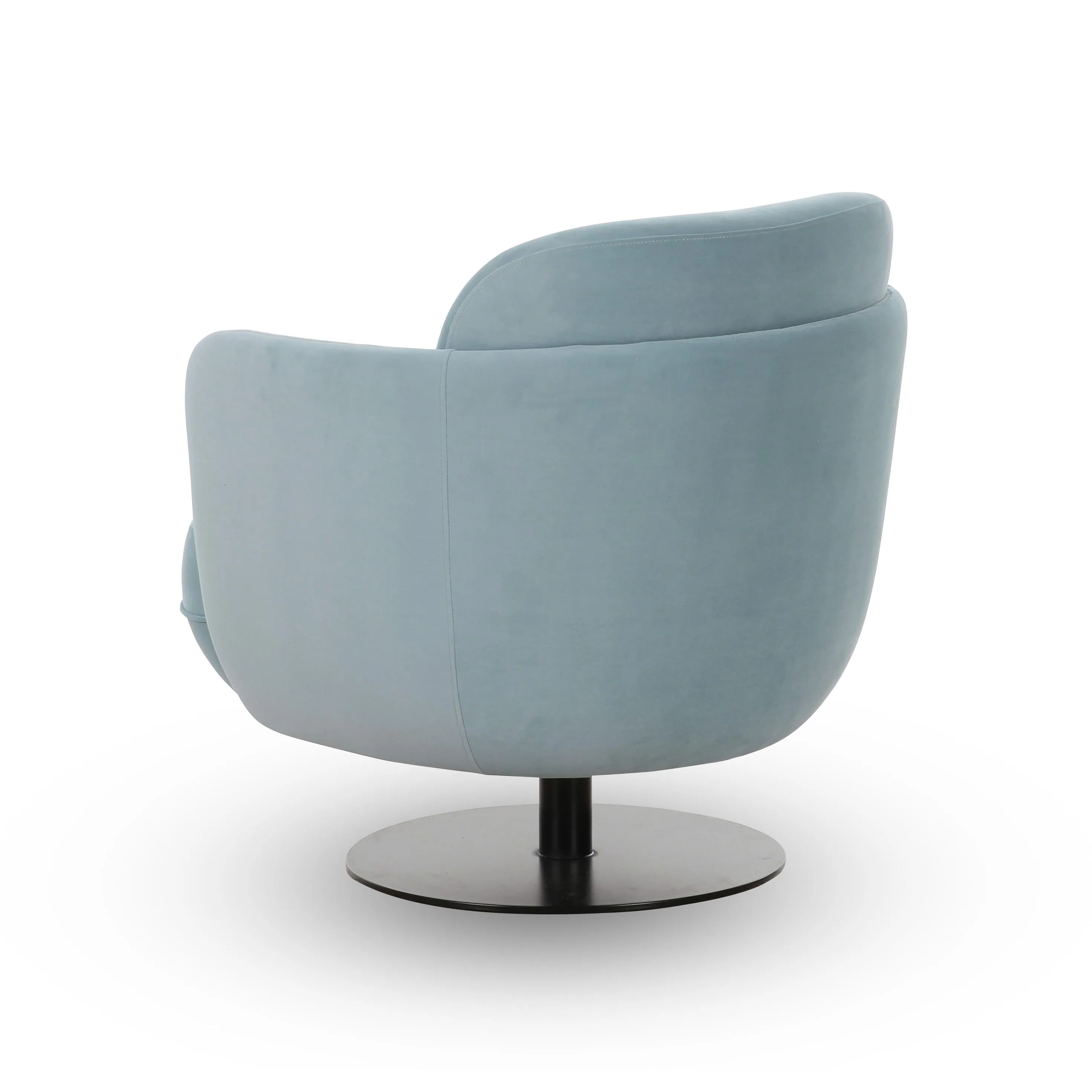 Solange Velvet Swivel Chair - Image 4