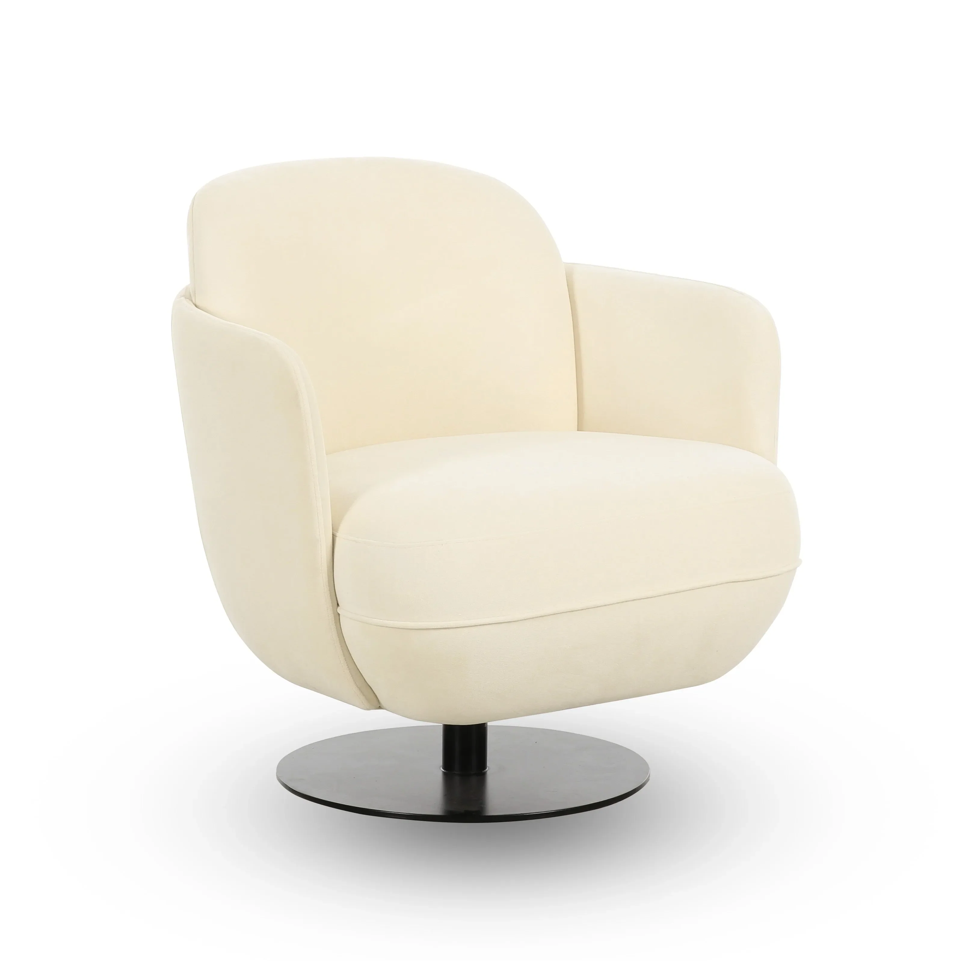 Solange Velvet Swivel Chair - Image 8