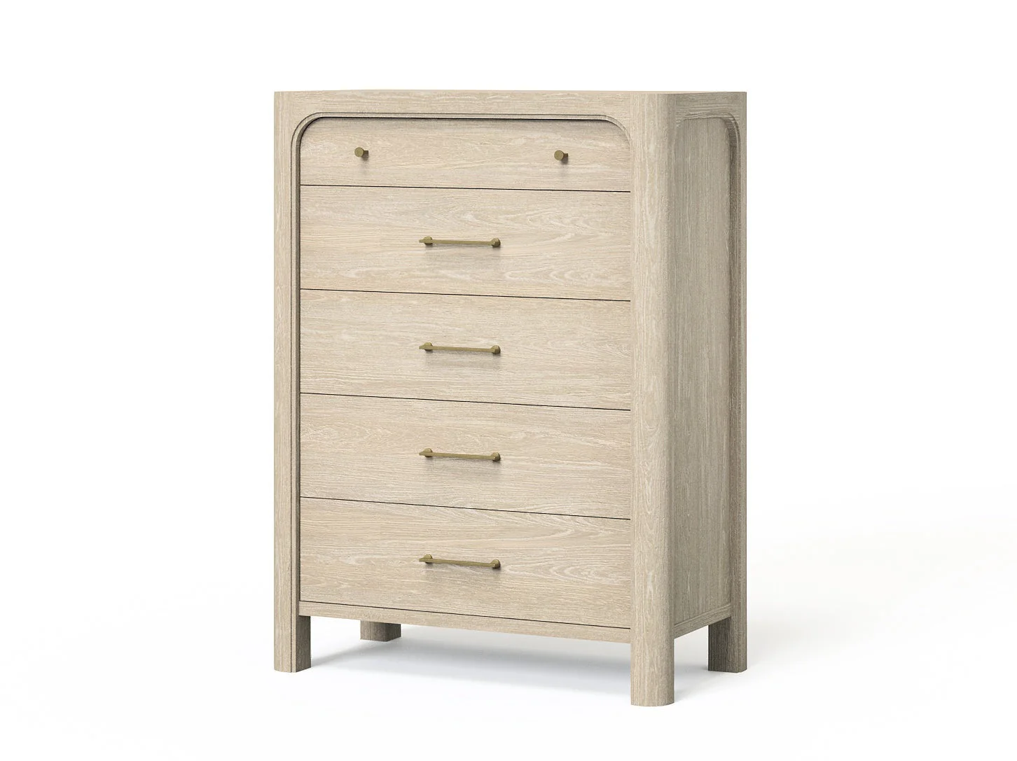 Solano Weathered Mango 5-drawer Bedroom Chest of Drawers - Image 3