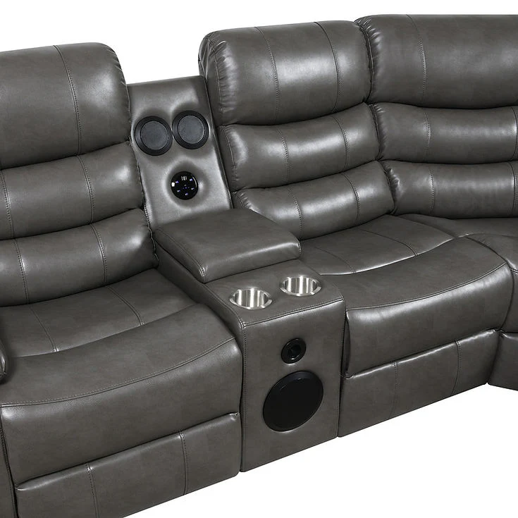 Sonic Grey Power Reclining Sectional - Image 4