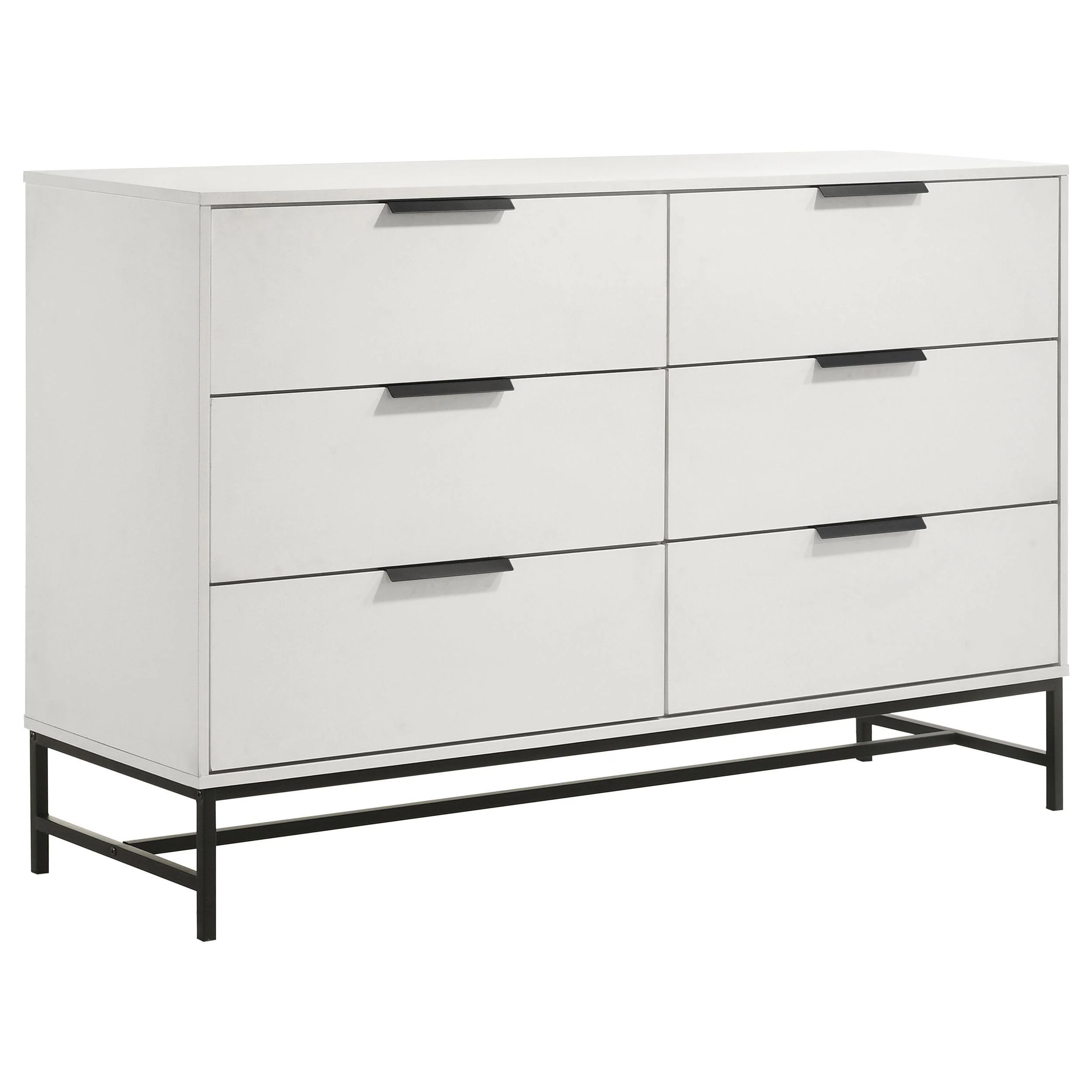 Sonora 6-drawer Bedroom Dresser White - Image 2