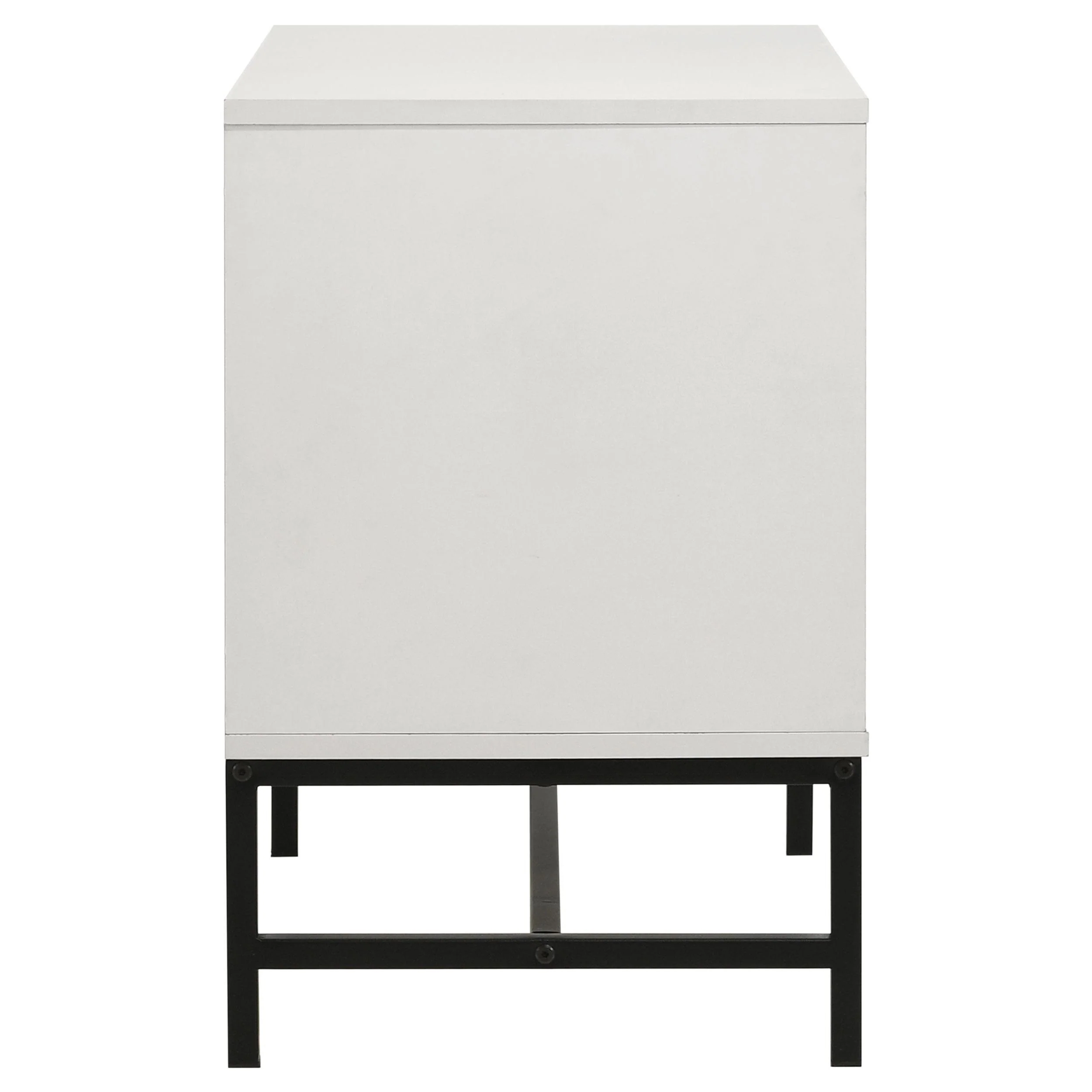 Sonora White 2-drawer Nightstand Bedside Table - Image 5