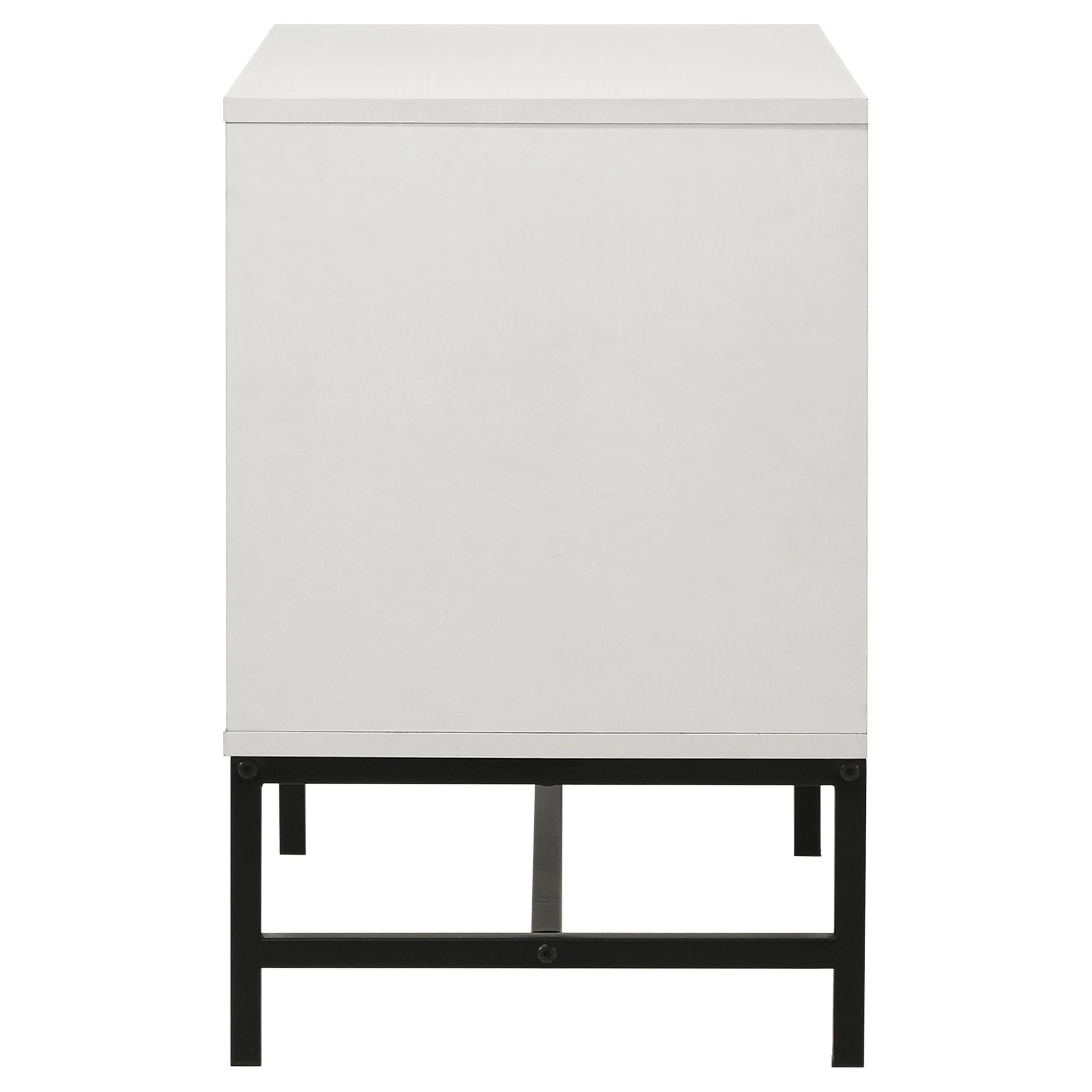 Sonora White 2-drawer Nightstand Bedside Table - Image 9