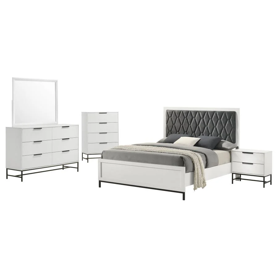 Sonora White 5-Piece Queen Bedroom Set - Image 2