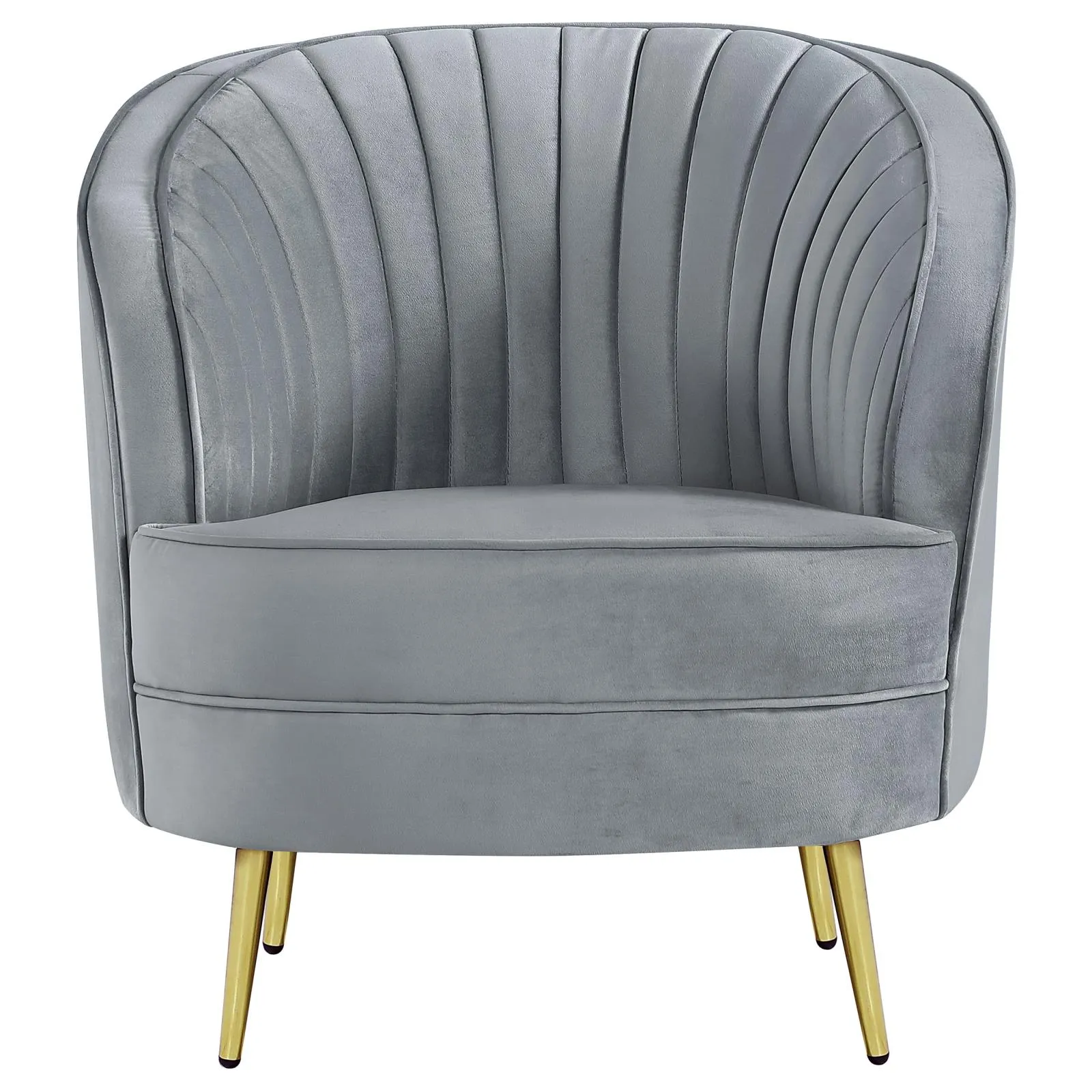 Sophia Gray Channel Tufted Living Room Set - Image 10