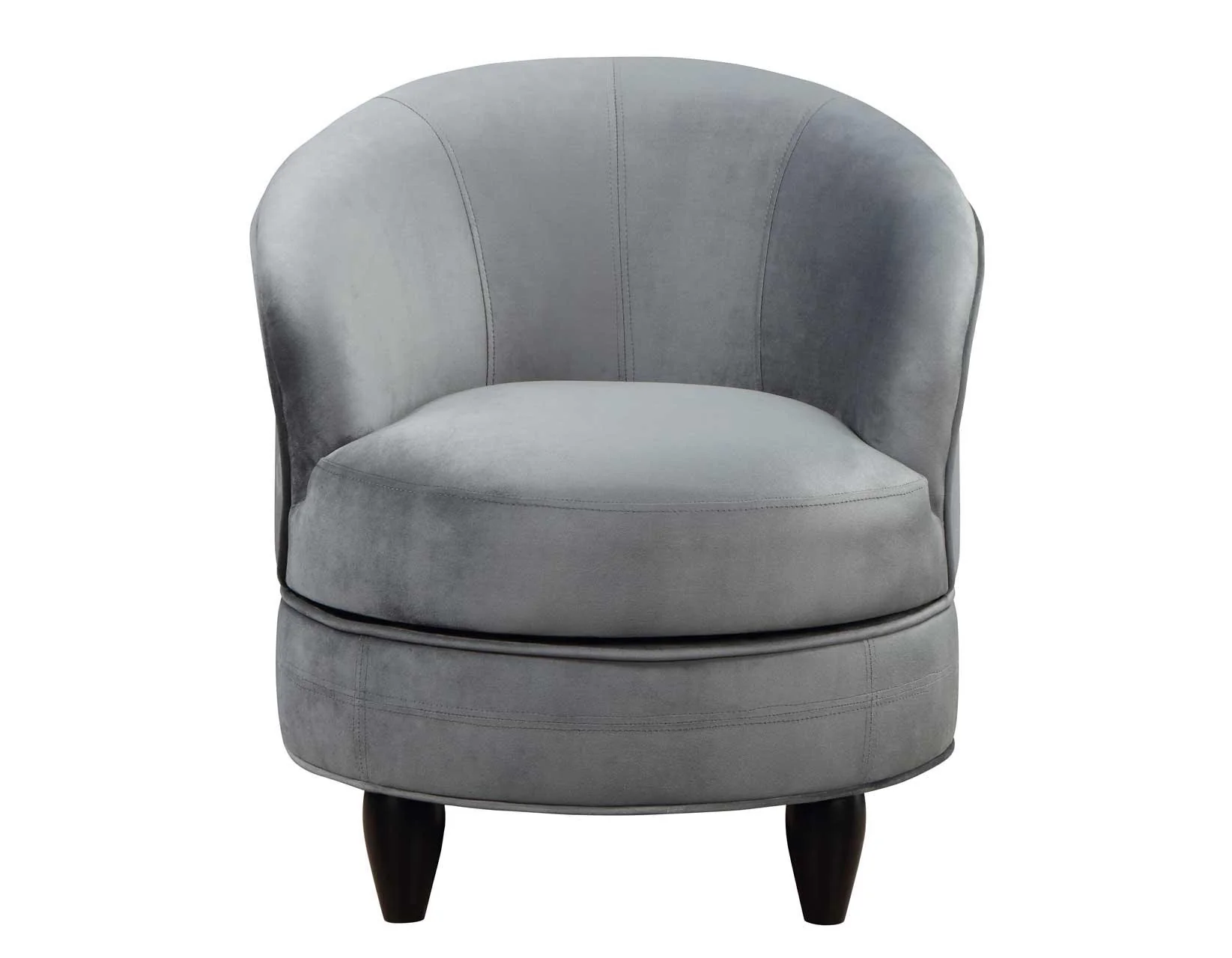 Sophia Gray Velvet Swivel Accent Chair - Image 2