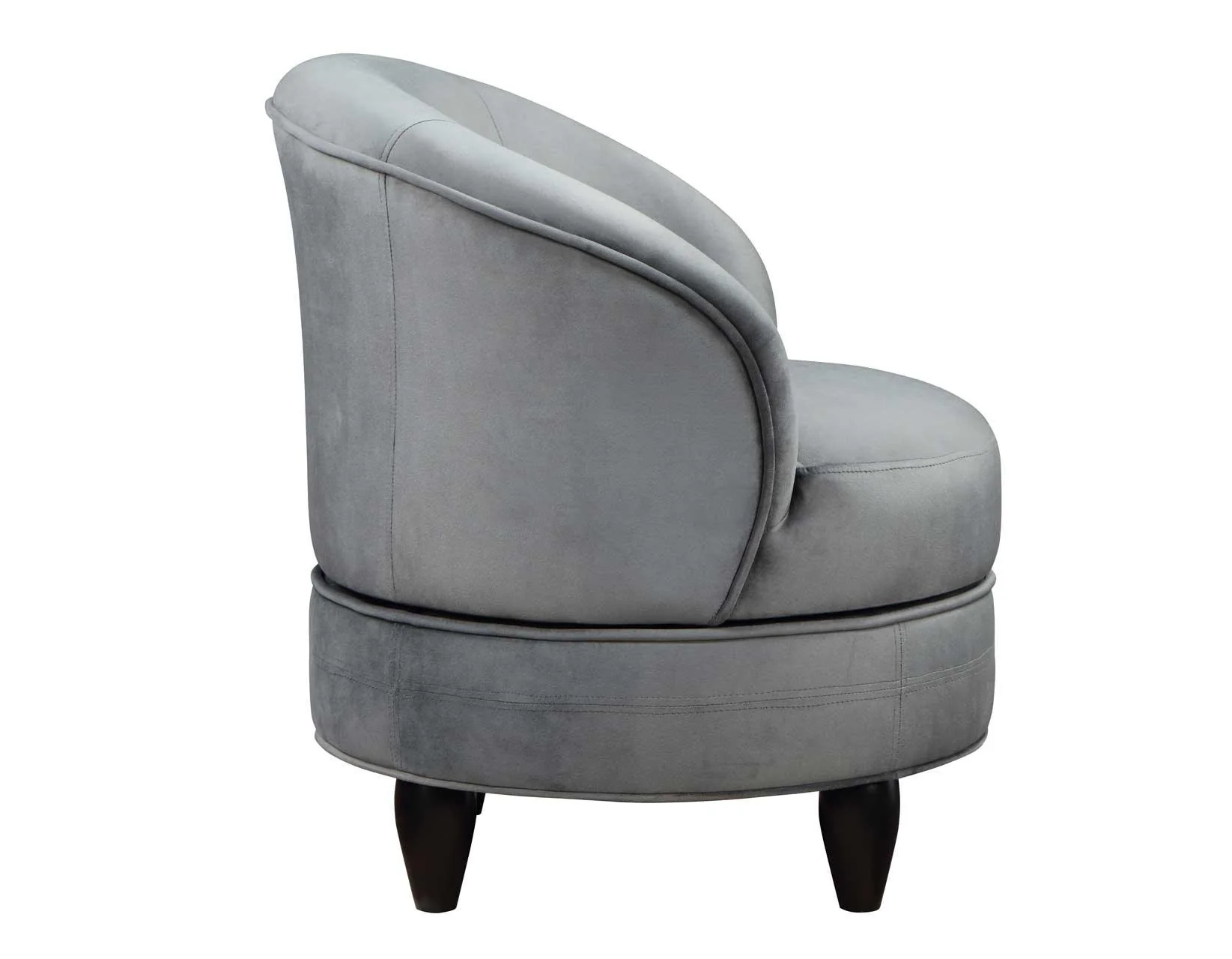 Sophia Gray Velvet Swivel Accent Chair - Image 6
