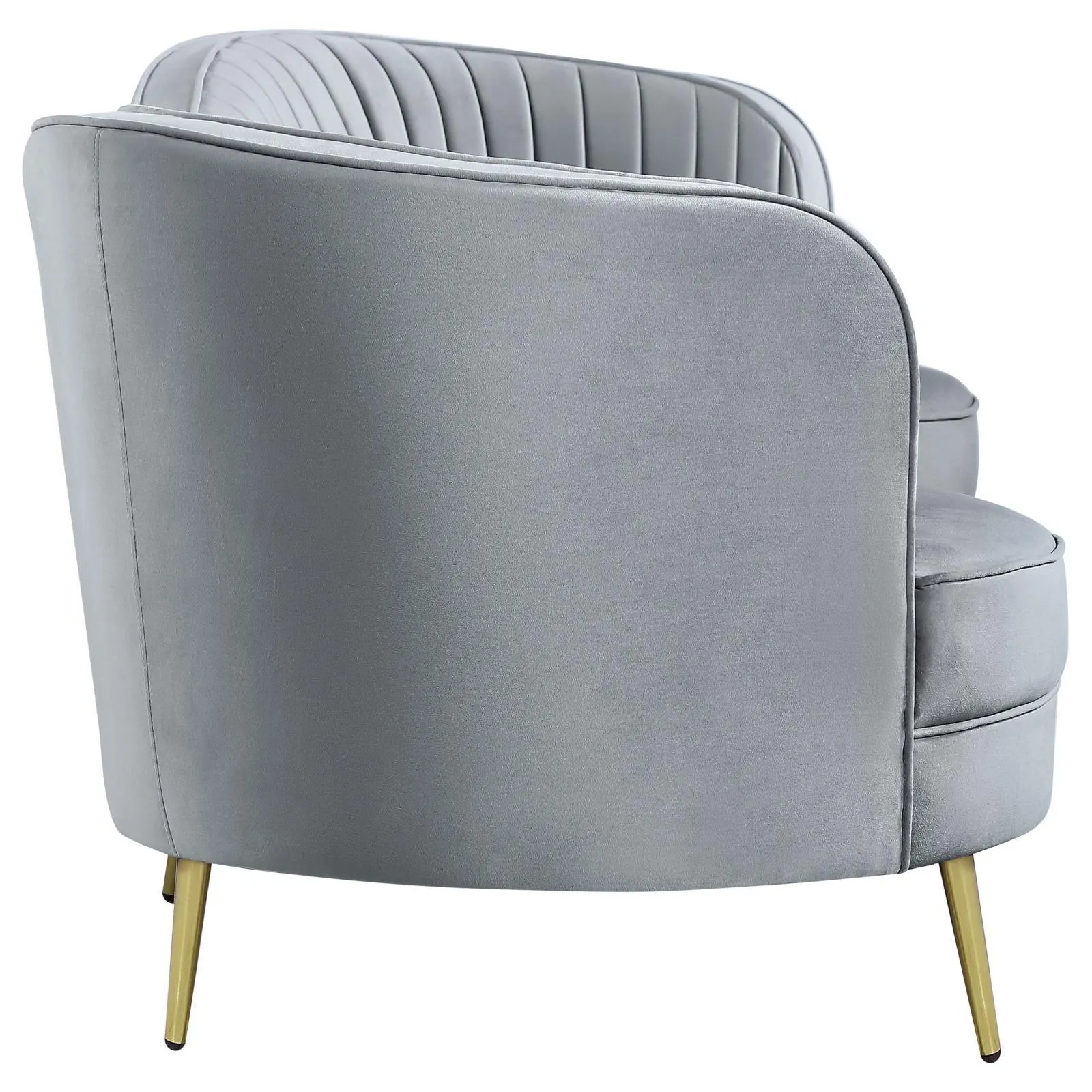 Sophia Upholstered Channel Tufted Sofa Grey - Image 6