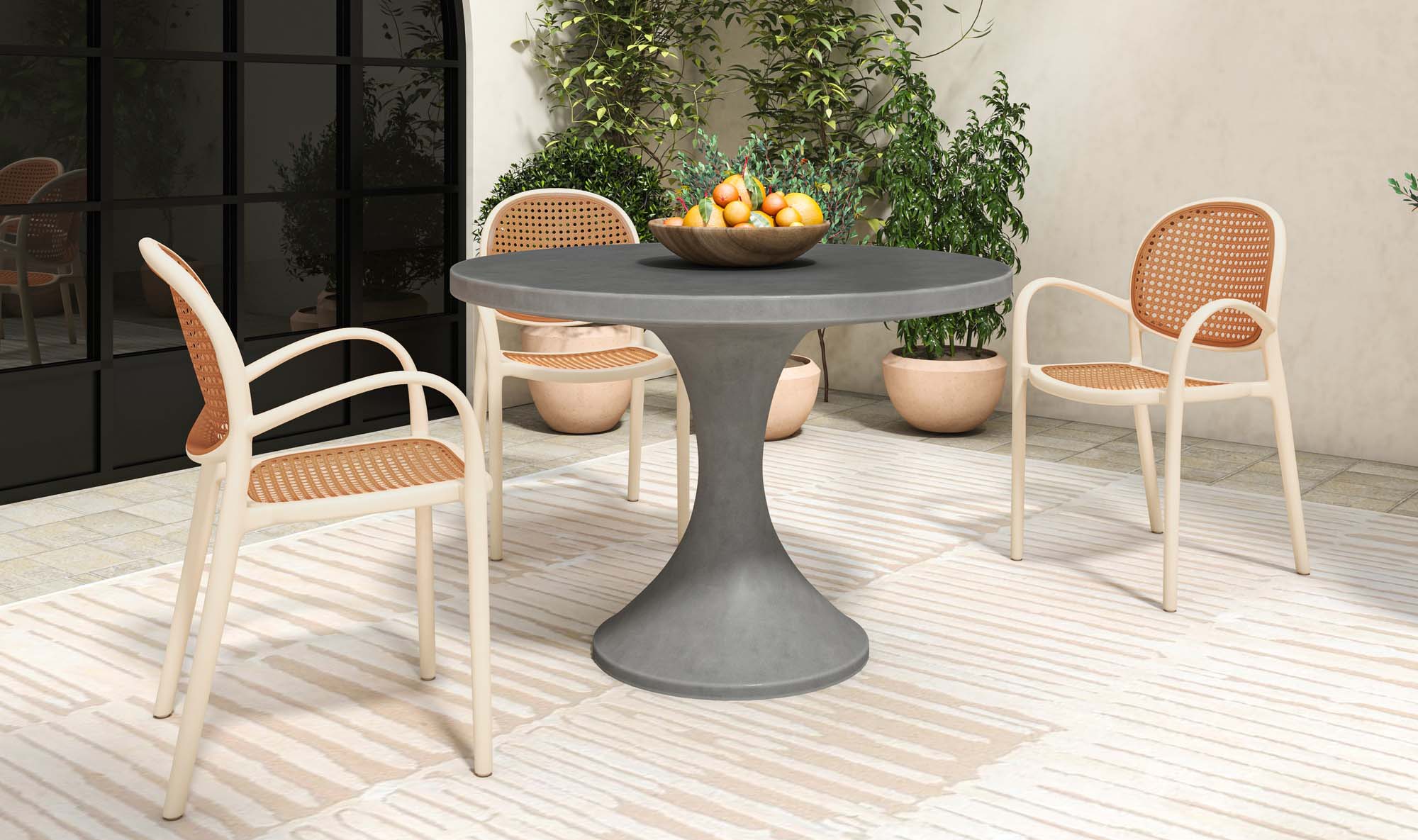 Soren Outdoor Dining Chair White - Image 6