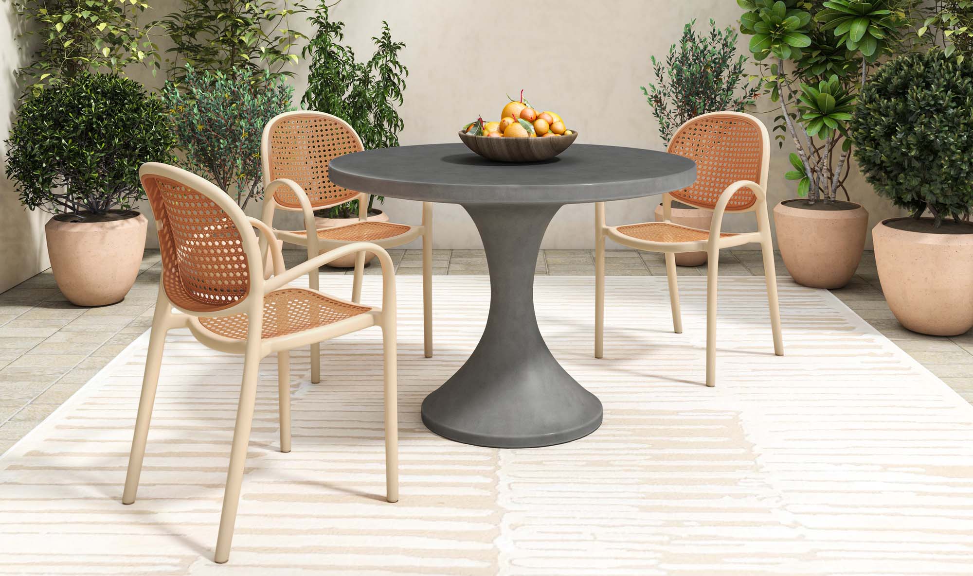 Soren Outdoor Dining Chair White - Image 7