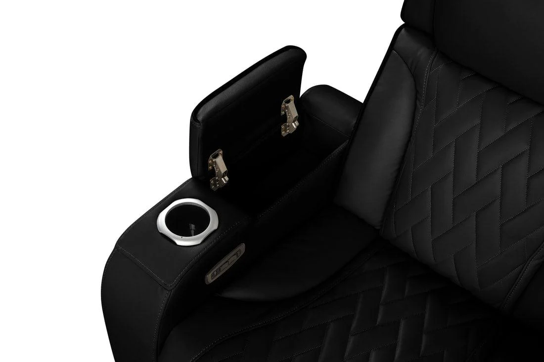 Spain Black Power (Power Headrests) Reclining Sectional - Image 5