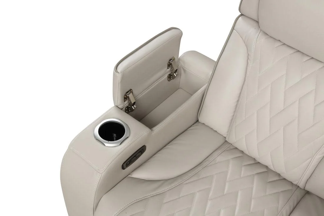 Spain Sand Power (Power Headrests) Reclining Sectional - Image 4