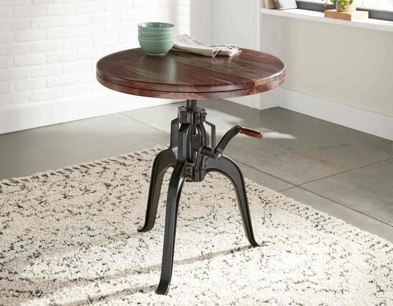 Sparrow Brown/Black Adjustable Height Dining Set - Image 3