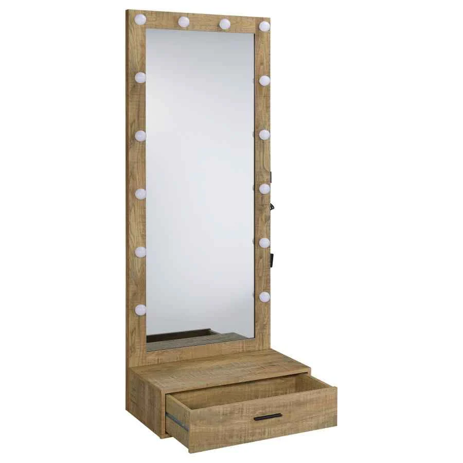 Spector Mango 1-drawer Lighted Full-Length Floor Mirror - Image 2