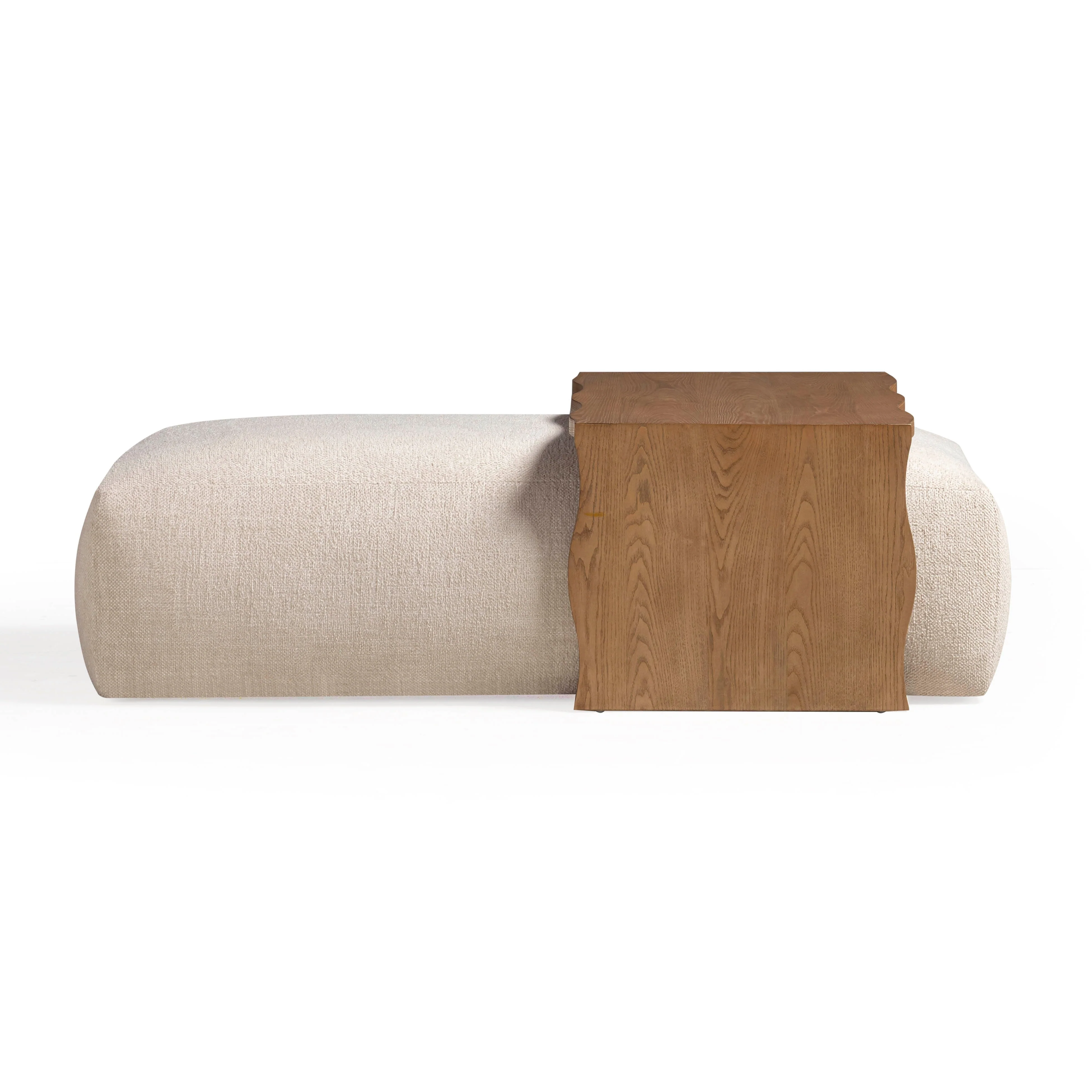 Spencer Performance Basketweave Ottoman with Bridge Table - Image 15