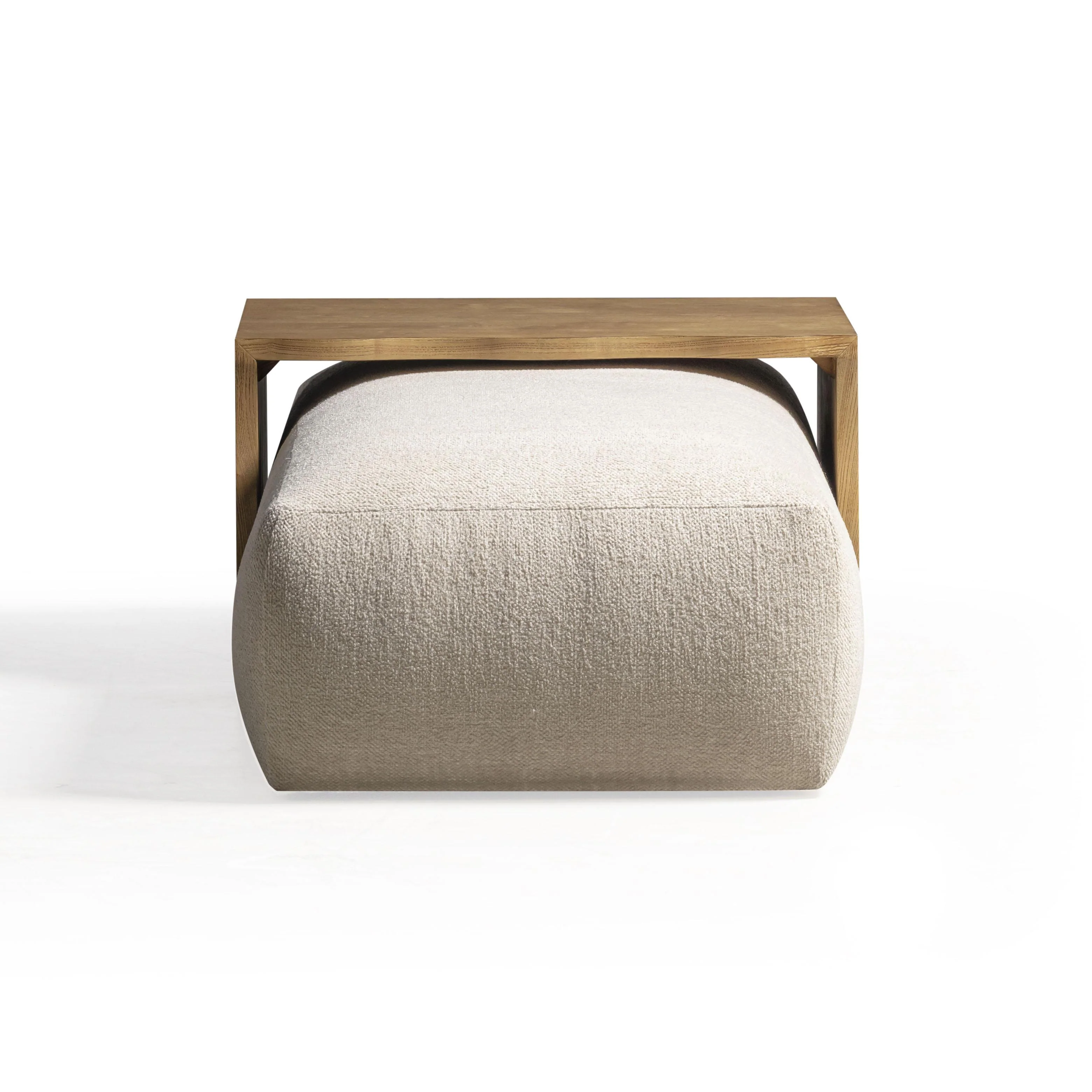 Spencer Performance Basketweave Ottoman with Bridge Table - Image 16