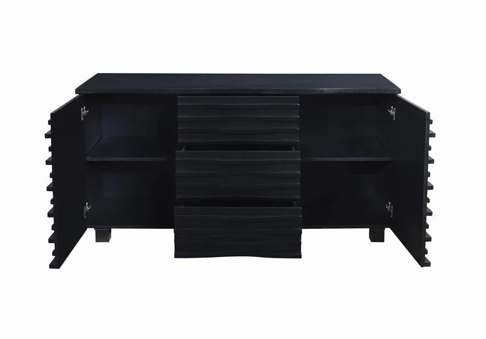 Stanton 3-Drawer Rectangular Server Black - Image 3
