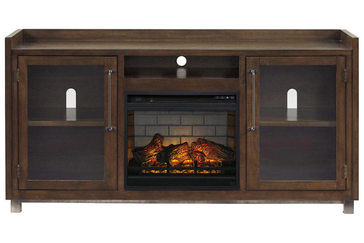 Starmore Brown 70" TV Stand with Electric Fireplace - Image 2