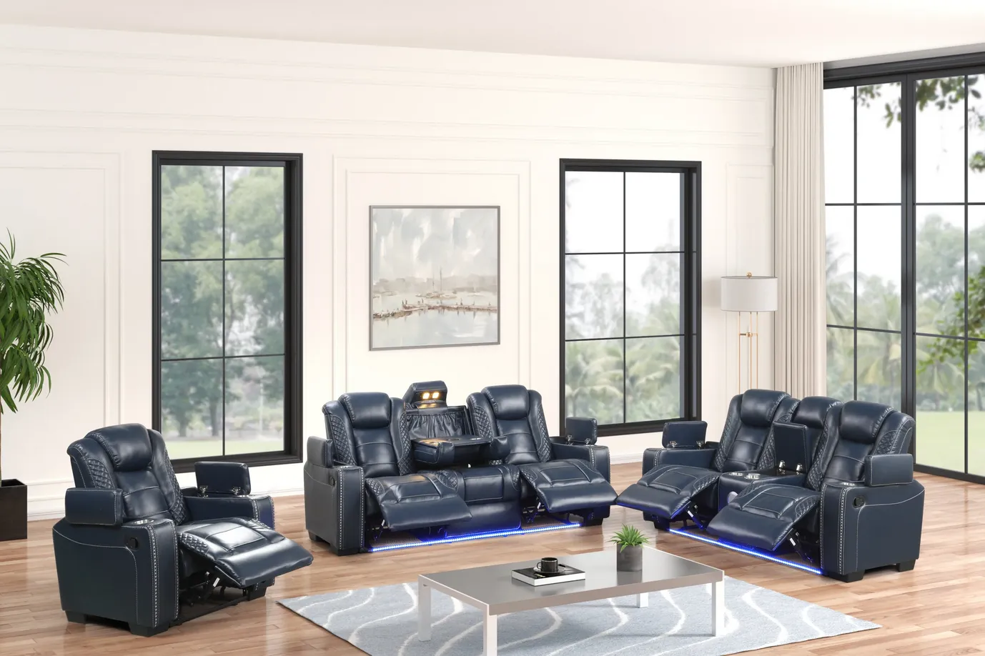 Stefano 3-Piece Reclining Living Room Set - Image 2