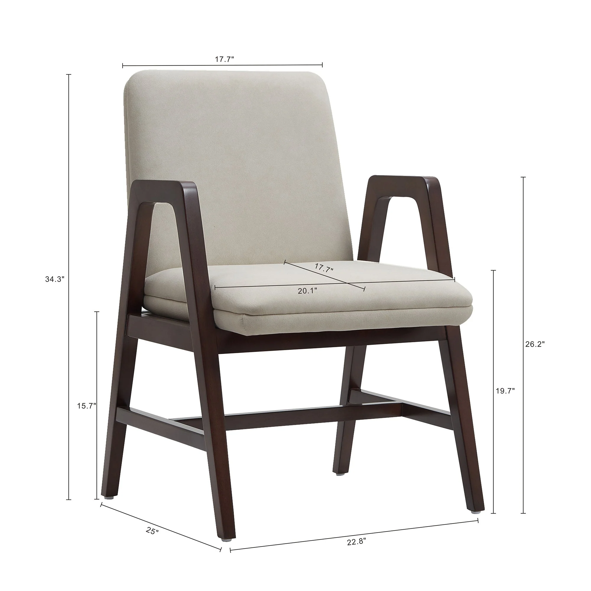 Stella Dining Armchair in Champagne (set of 2) - Image 3