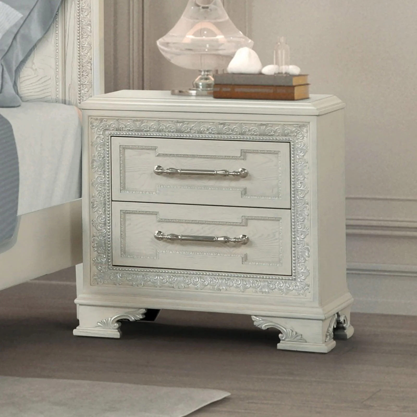 Stella Mia Creamy White Nightstand