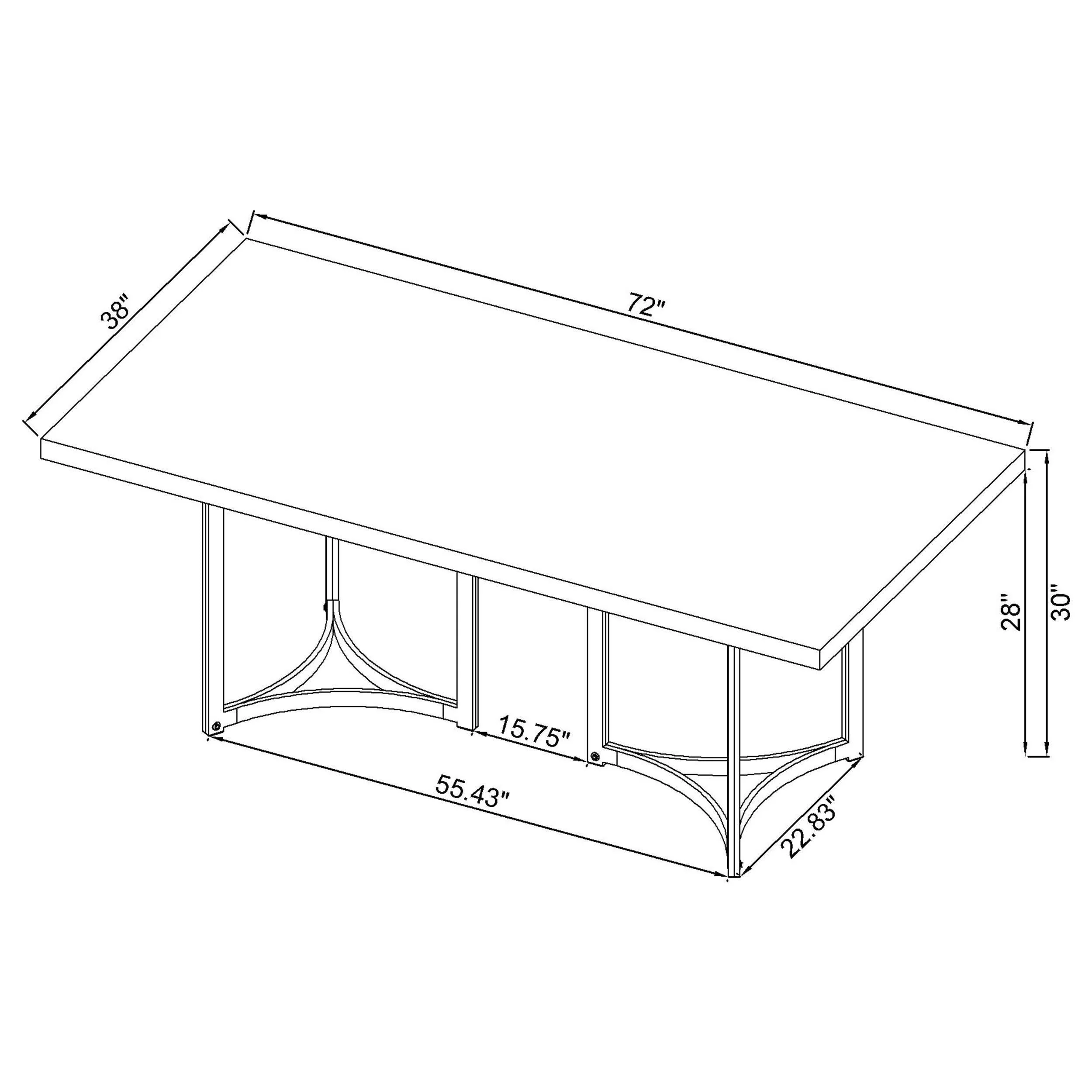 Sterling Gray Rectangular Faux Marble Dining Table - Image 11