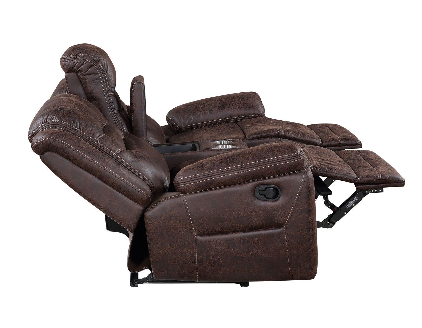 Stetson Manual Reclining Console Loveseat - Image 8