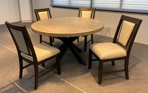 Stevens Charcoal Black and Light Gray Dining Chair, Set of 2 - Image 3
