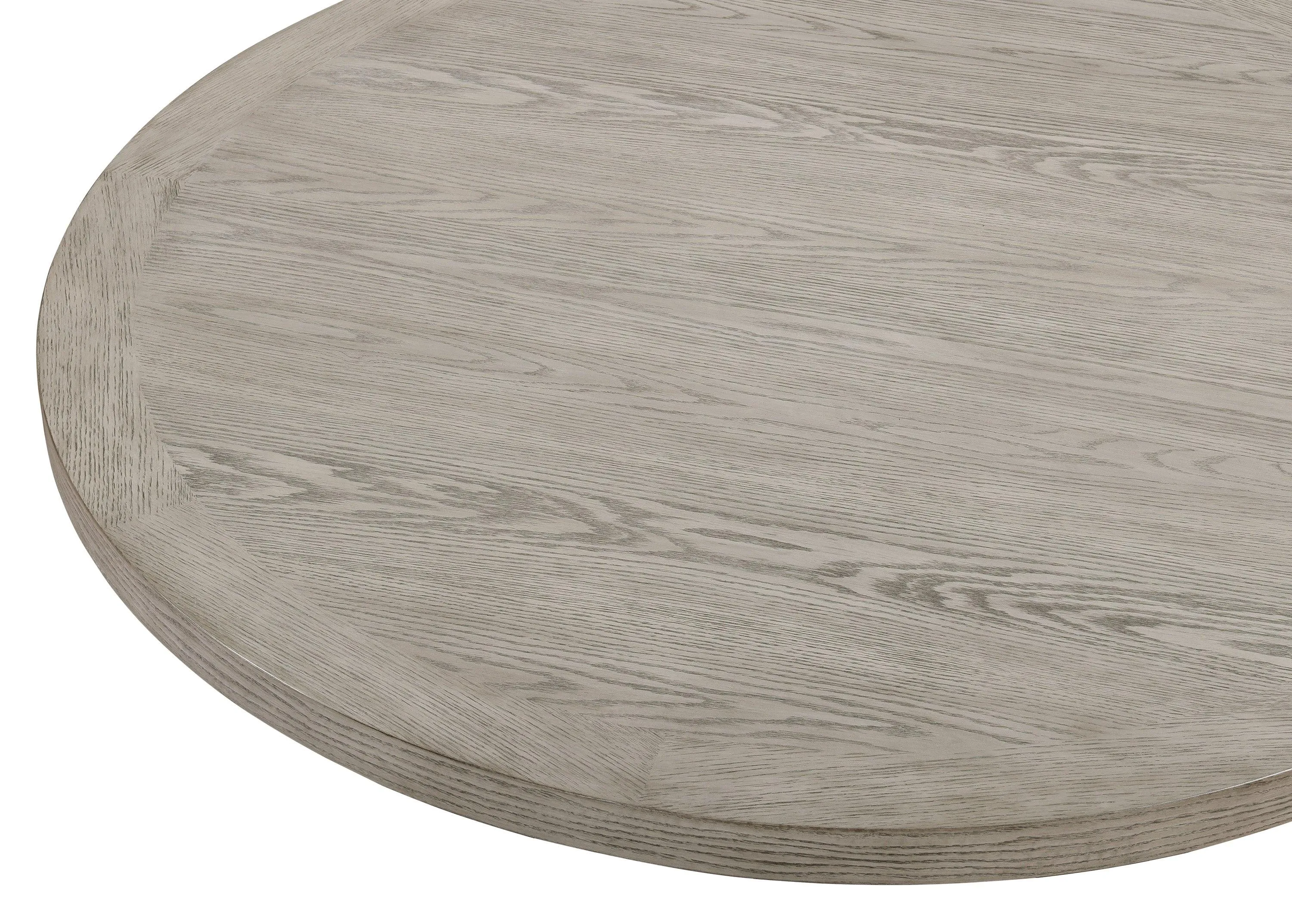 Stevens Charcoal Black and Light Gray Round Dining Table - Image 2