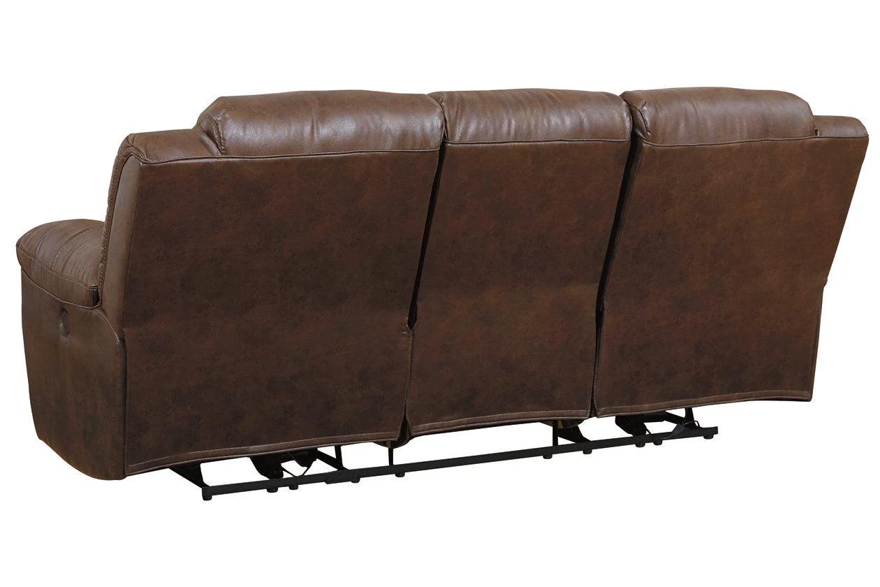 Stoneland Chocolate Manual Reclining Sofa - Image 3