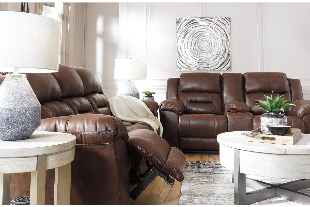 Stoneland Chocolate Manual Reclining Sofa - Image 5
