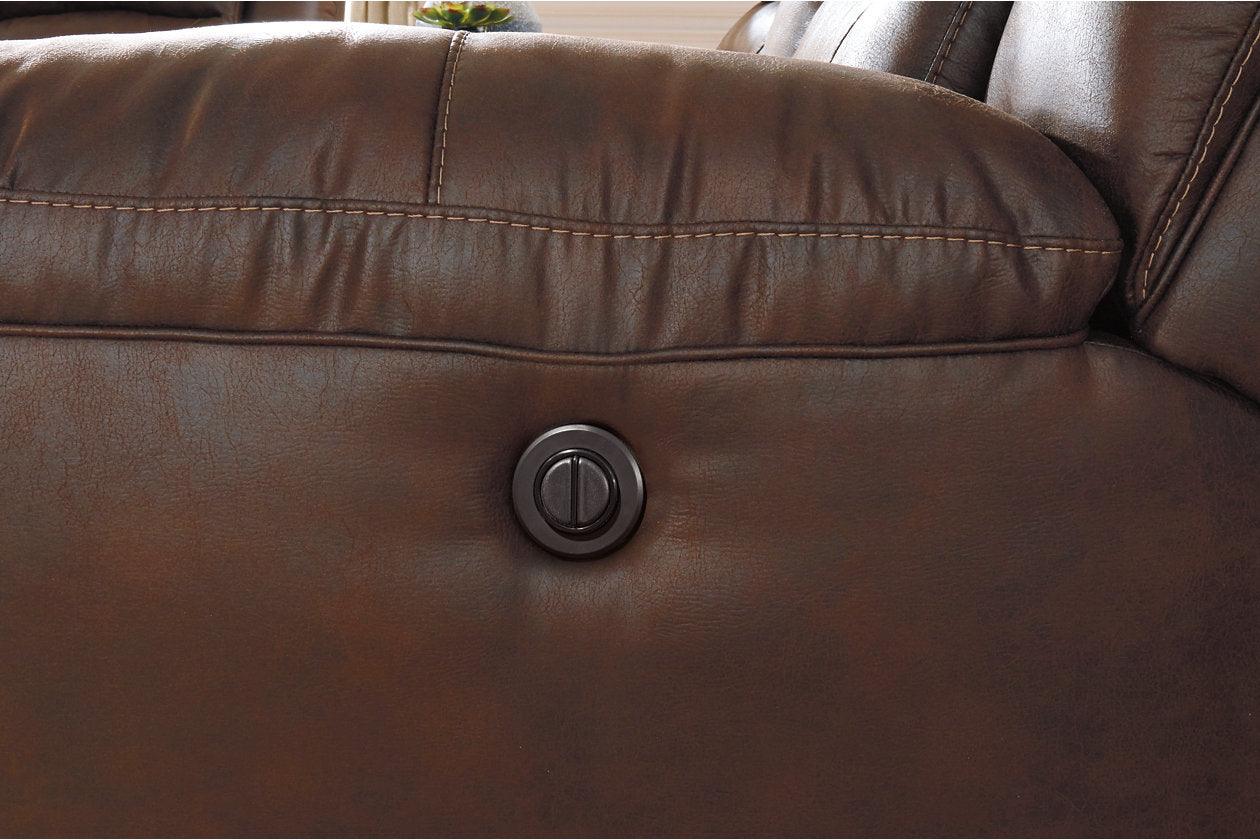 Stoneland Chocolate Power Reclining Loveseat with Console - Image 6