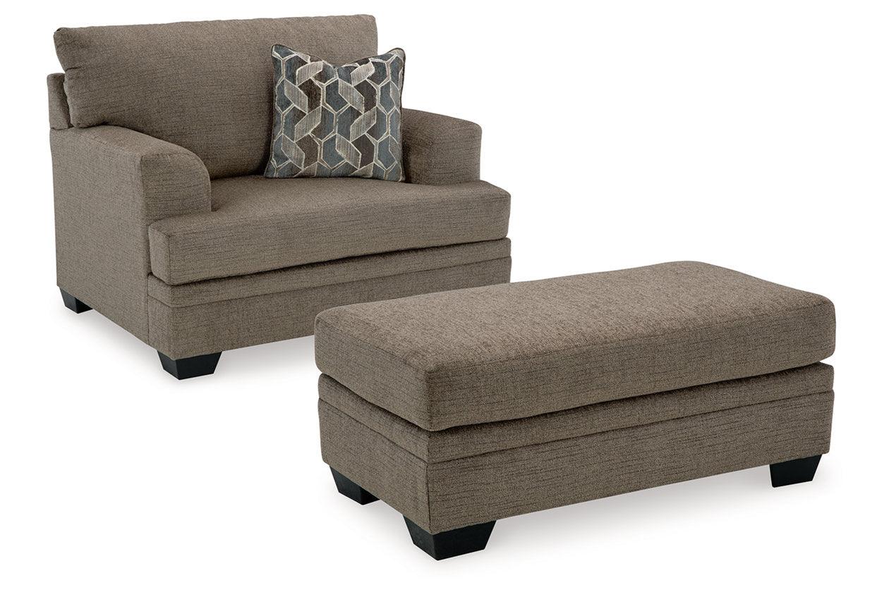 Stonemeade Nutmeg Oversized Chair and Ottoman