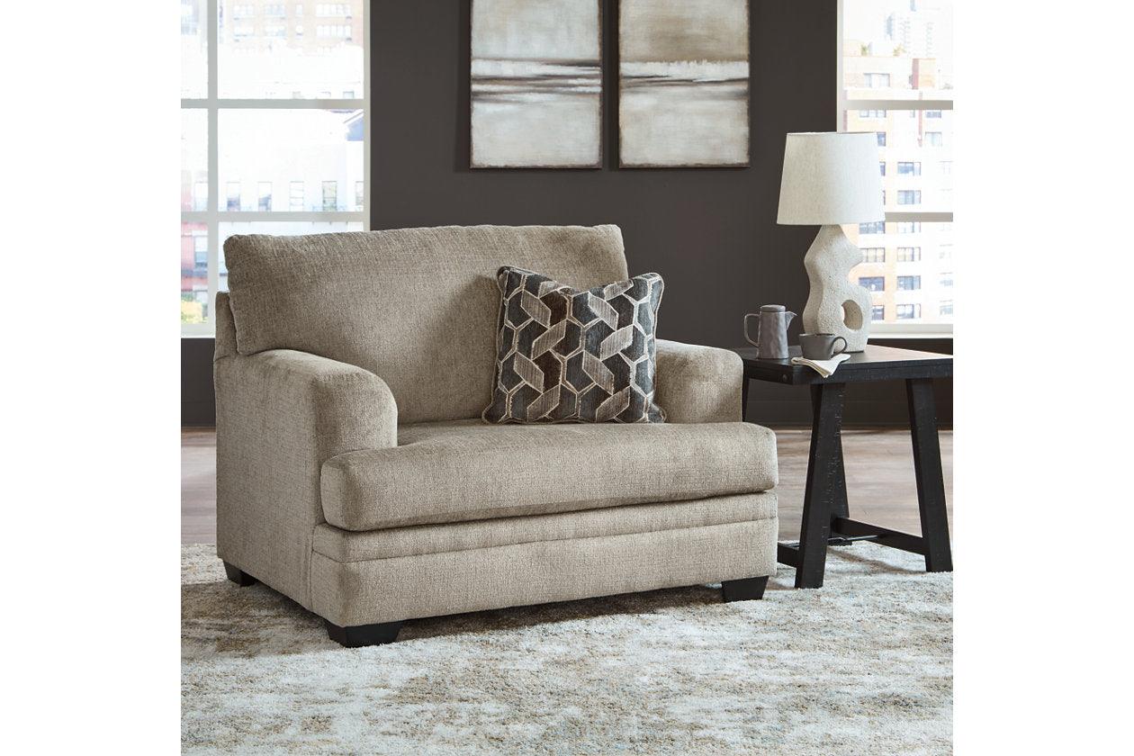 Stonemeade Taupe Oversized Chair and Ottoman - Image 11