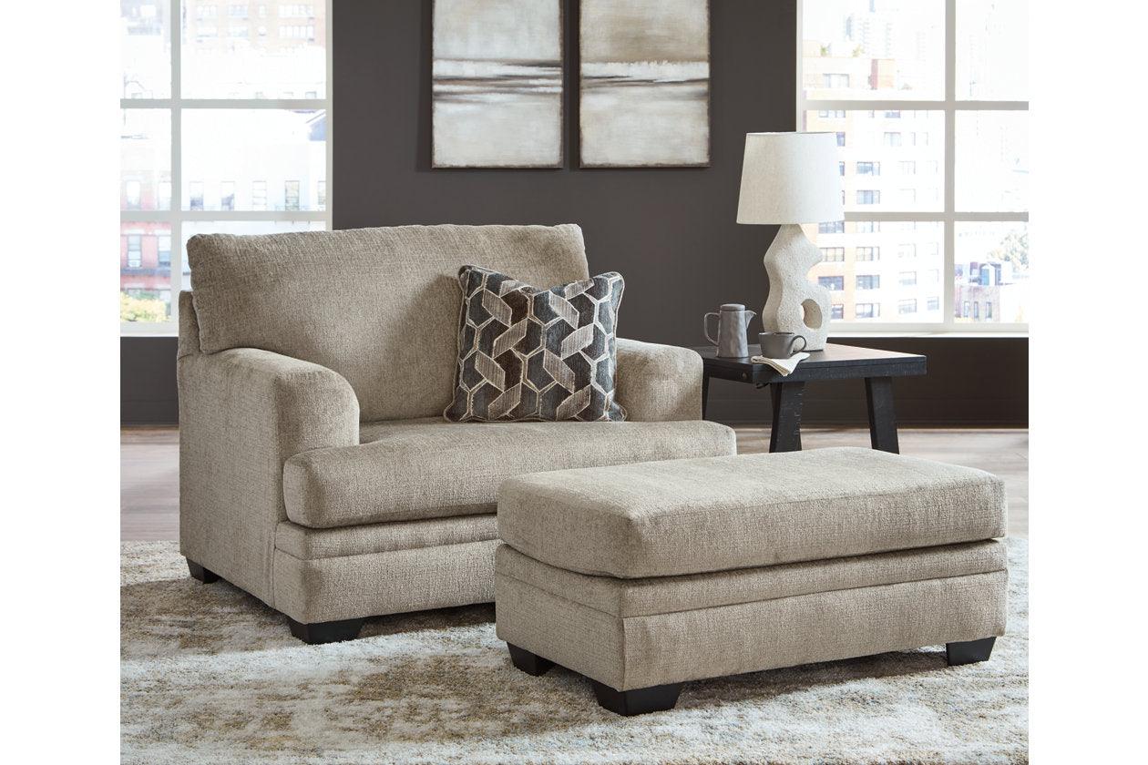 Stonemeade Taupe Oversized Chair and Ottoman - Image 14
